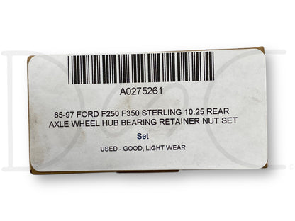 85-97 Ford F250 F350 Sterling 10.25 Rear Axle Wheel Hub Bearing Retainer Nut Set
