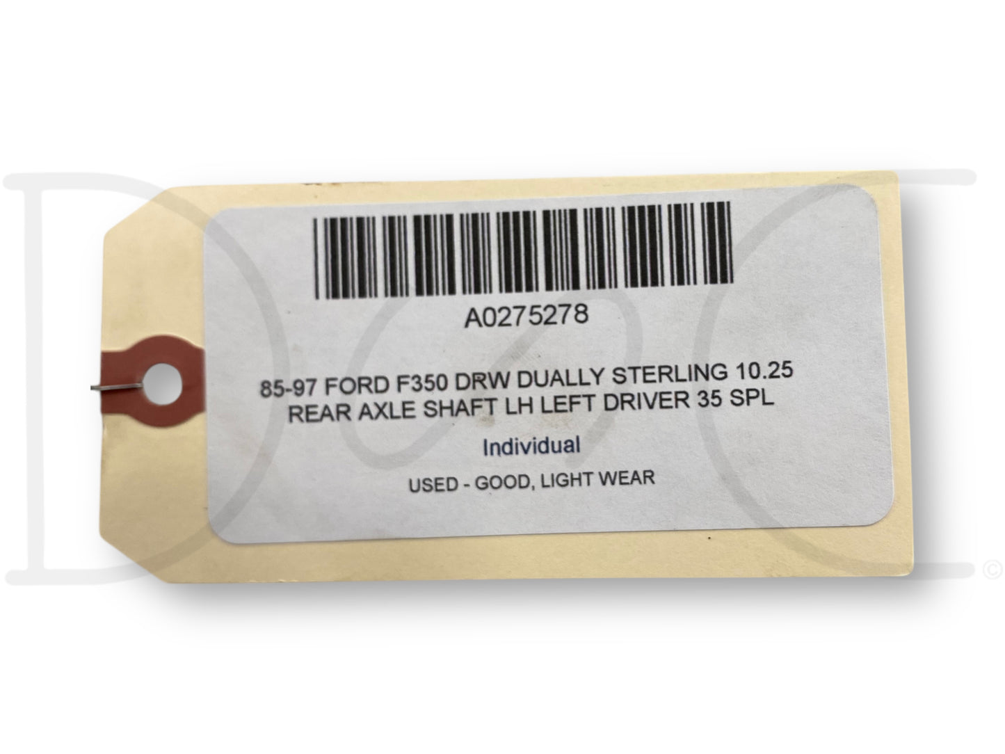 85-97 Ford F350 DRW Dually Sterling 10.25 Rear Axle Shaft LH Left Driver 35 Spl