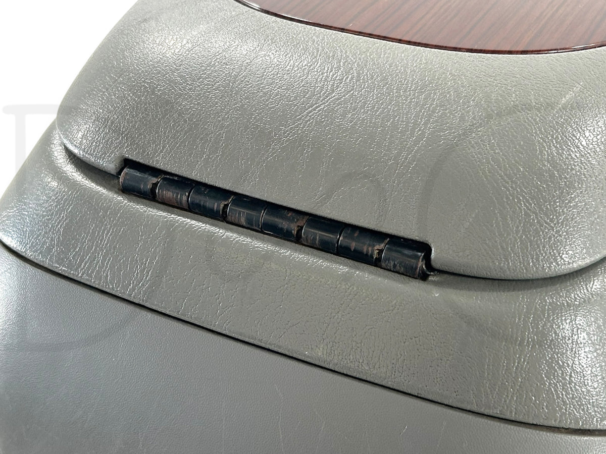 99-07 Ford F250 F350 Lariat Center Console Floor Storage Gray Wood Grain