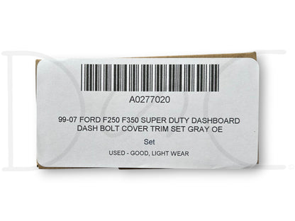 99-07 Ford F250 F350 Super Duty Dashboard Dash Bolt Cover Trim Set Gray OE