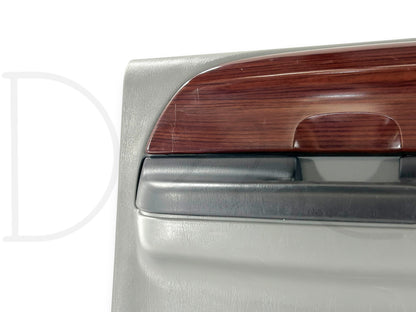 05-07 Ford F250 F350 Lariat LH Left Driver Rear Door Panel Gray Wood Grain OE