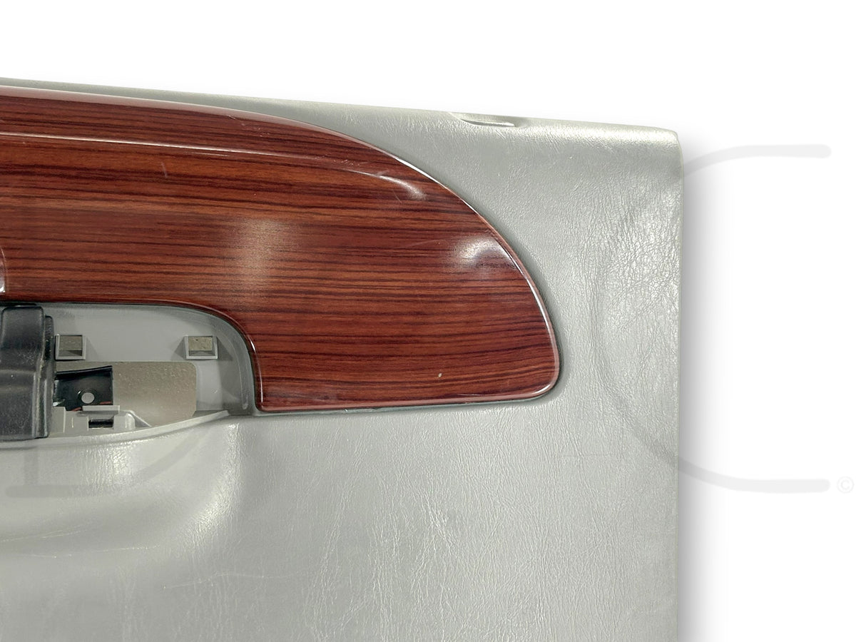 05-07 Ford F250 F350 Lariat LH Left Driver Rear Door Panel Gray Wood Grain OE