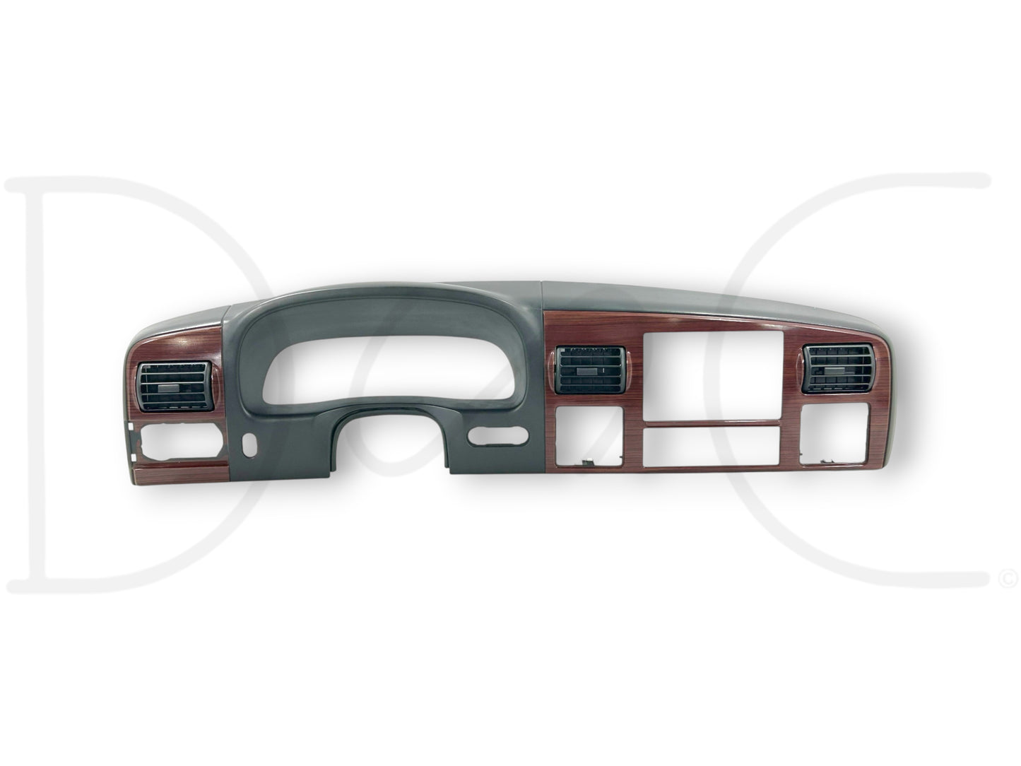 05-07 Ford F250 F350 Lariat Dash Bezel Radio Cluster Trim Panel Black Wood Grain