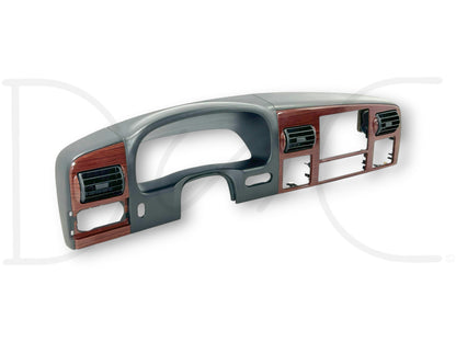 05-07 Ford F250 F350 Lariat Dash Bezel Radio Cluster Trim Panel Black Wood Grain