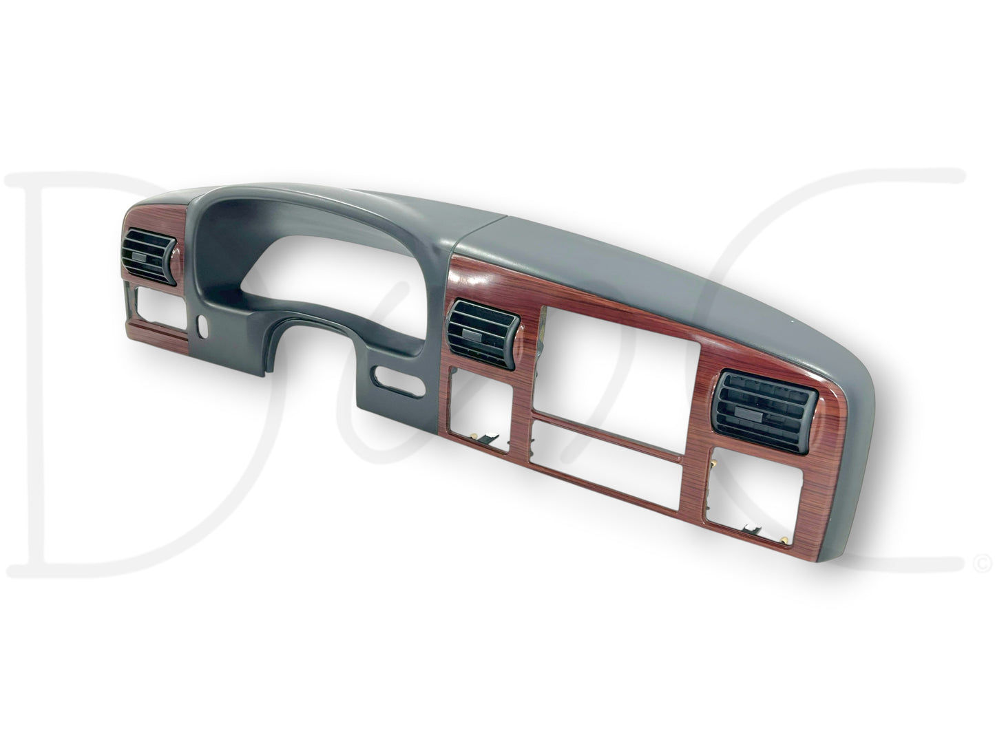 05-07 Ford F250 F350 Lariat Dash Bezel Radio Cluster Trim Panel Black Wood Grain