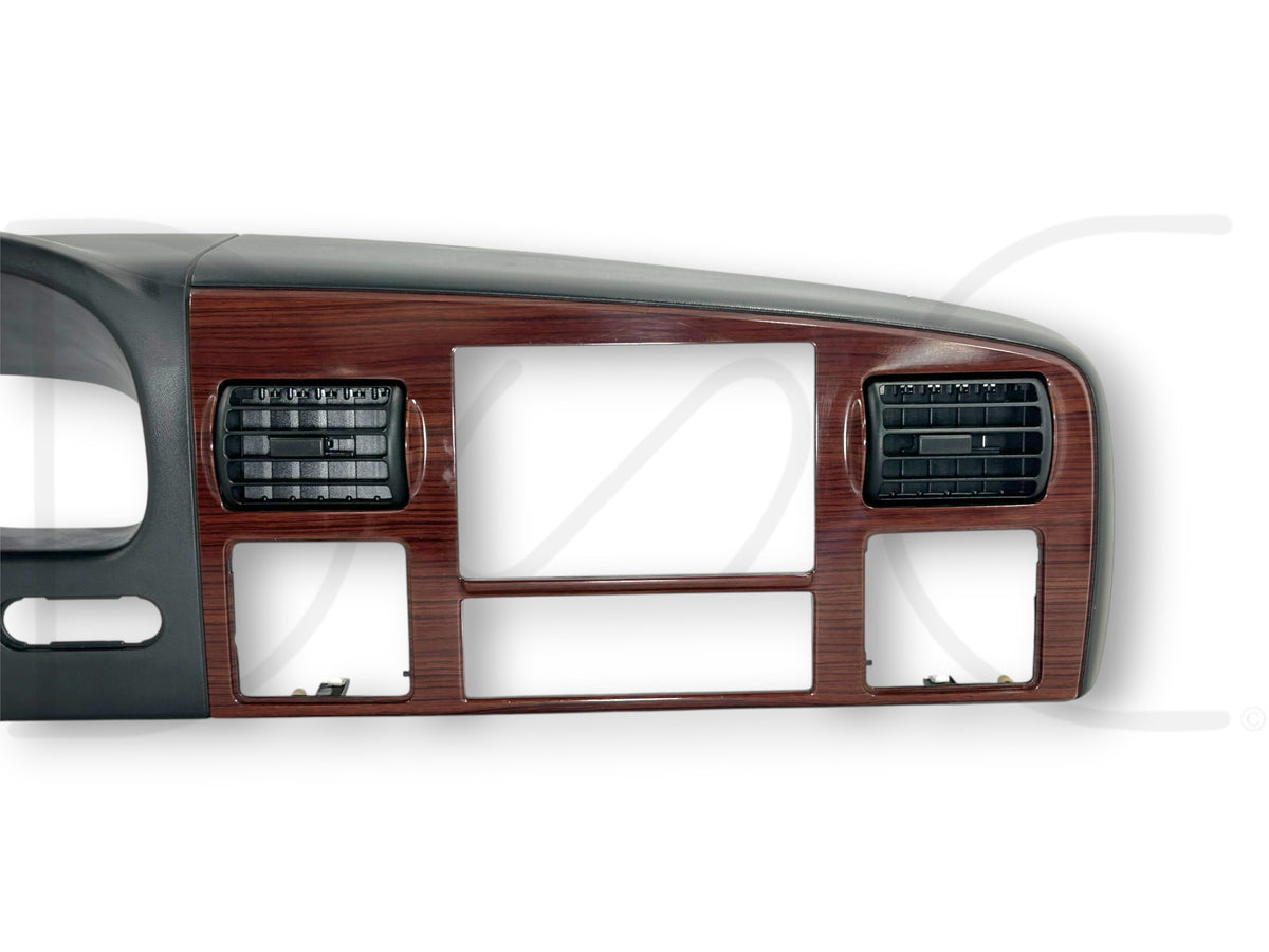 05-07 Ford F250 F350 Lariat Dash Bezel Radio Cluster Trim Panel Black Wood Grain