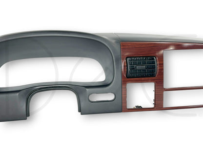 05-07 Ford F250 F350 Lariat Dash Bezel Radio Cluster Trim Panel Black Wood Grain