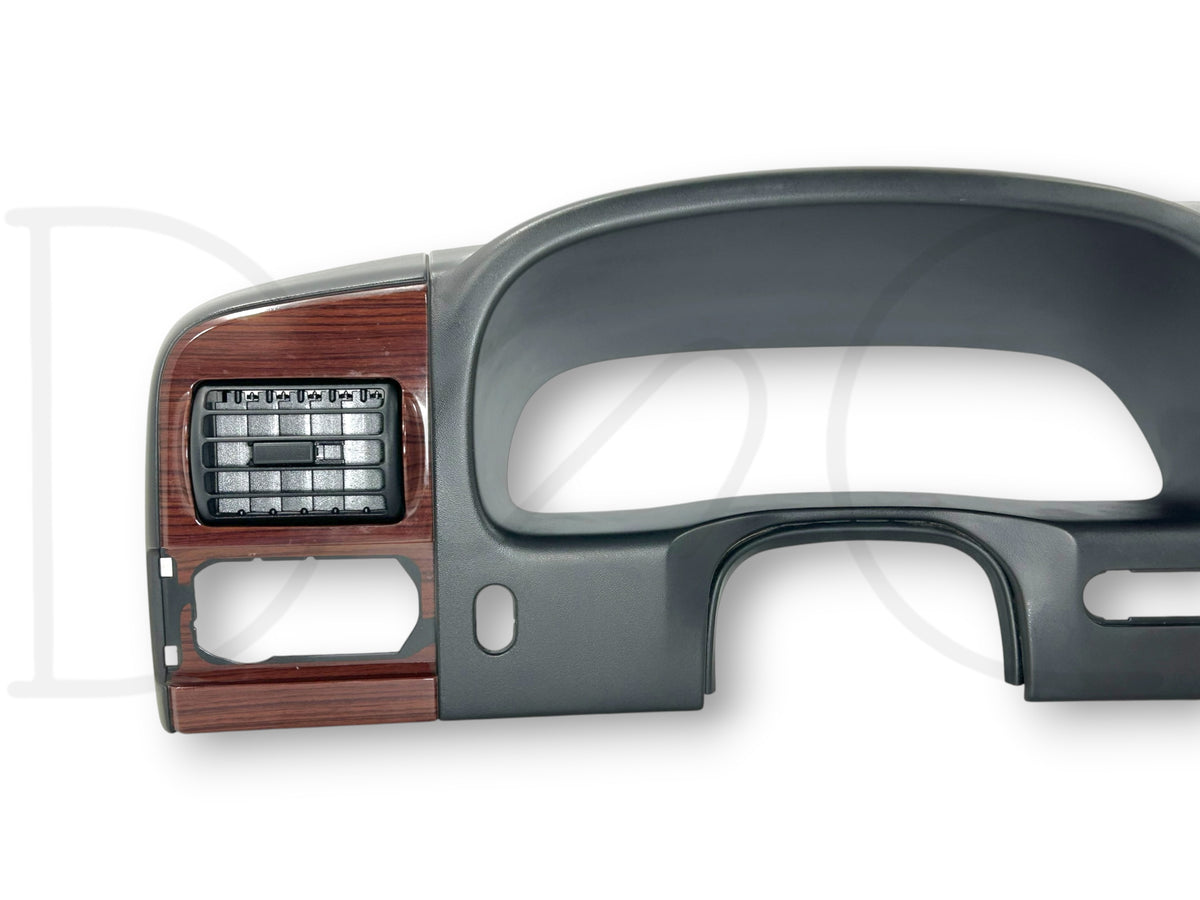 05-07 Ford F250 F350 Lariat Dash Bezel Radio Cluster Trim Panel Black Wood Grain