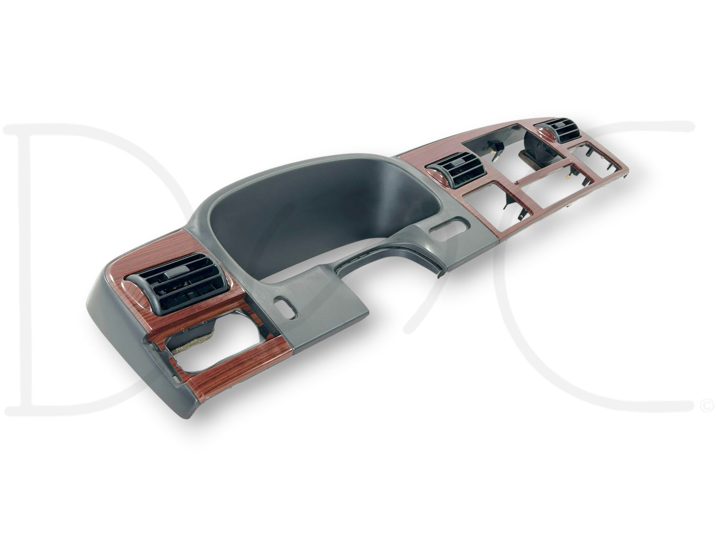 05-07 Ford F250 F350 Lariat Dash Bezel Radio Cluster Trim Panel Black Wood Grain