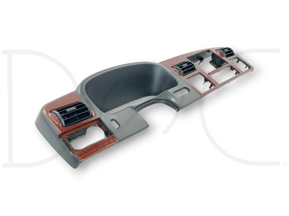 05-07 Ford F250 F350 Lariat Dash Bezel Radio Cluster Trim Panel Black Wood Grain