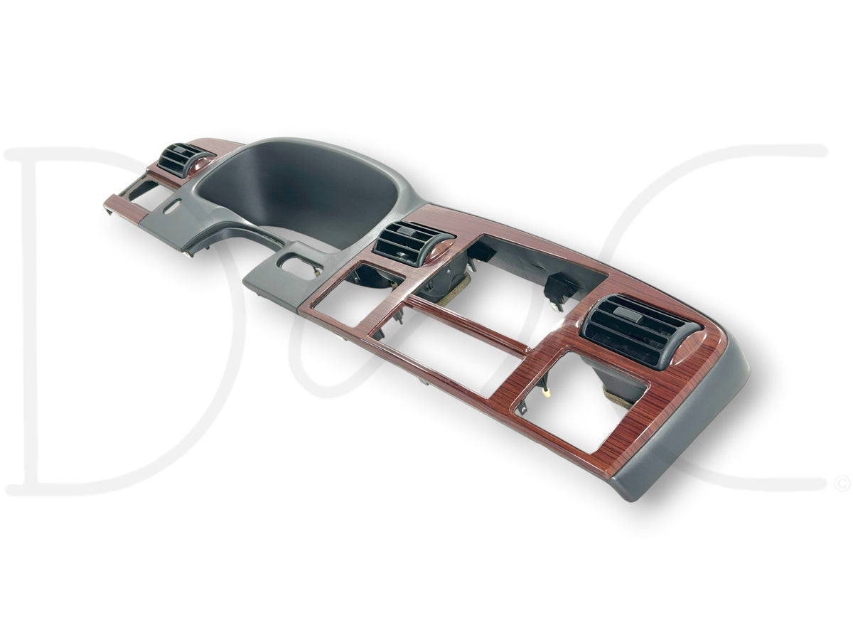05-07 Ford F250 F350 Lariat Dash Bezel Radio Cluster Trim Panel Black Wood Grain