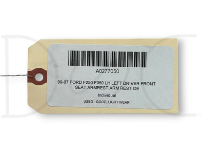 99-07 Ford F250 F350 LH Left Driver Front Seat Armrest Arm Rest OE