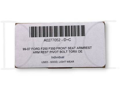 99-07 Ford F250 F350 Front Seat Armrest Arm Rest Pivot Bolt Torx OE