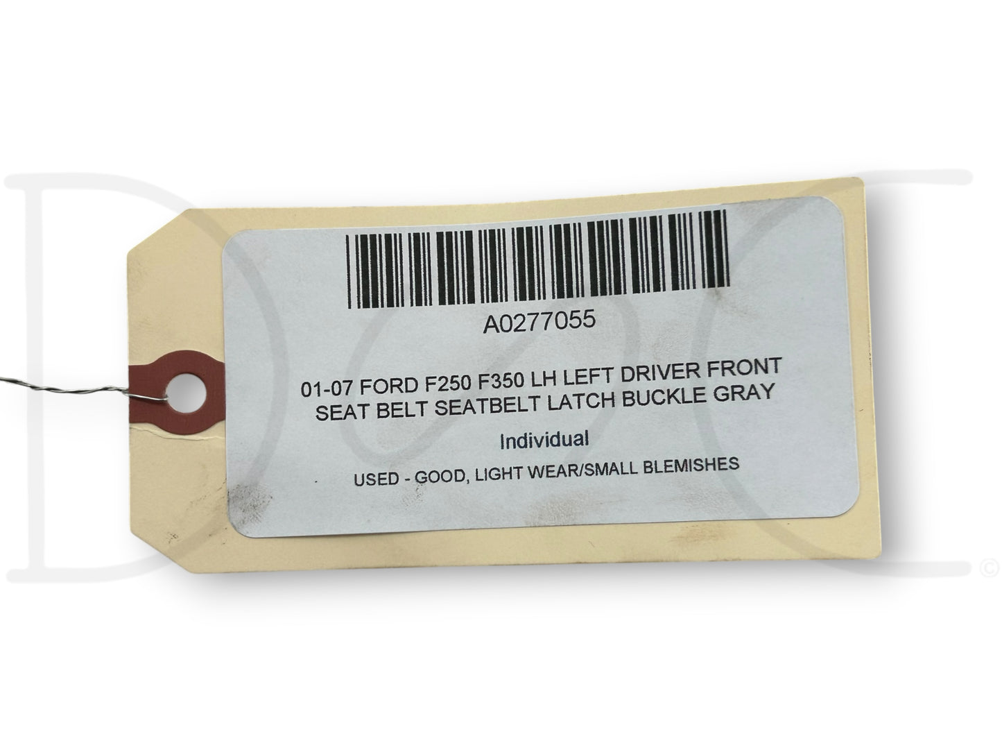 01-07 Ford F250 F350 LH Left Driver Front Seat Belt Seatbelt Latch Buckle Gray