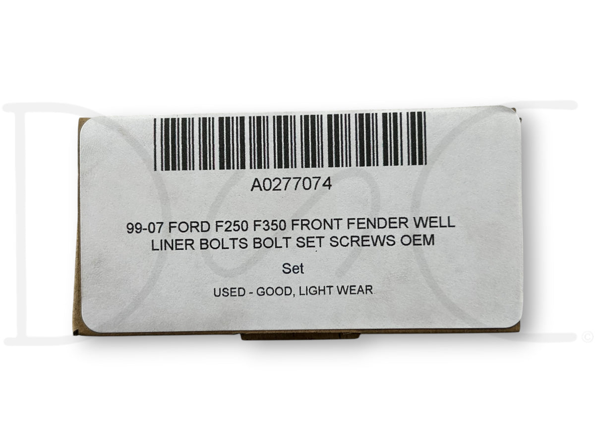 99-07 Ford F250 F350 Front Fender Well Liner Bolts Bolt Set Screws OEM