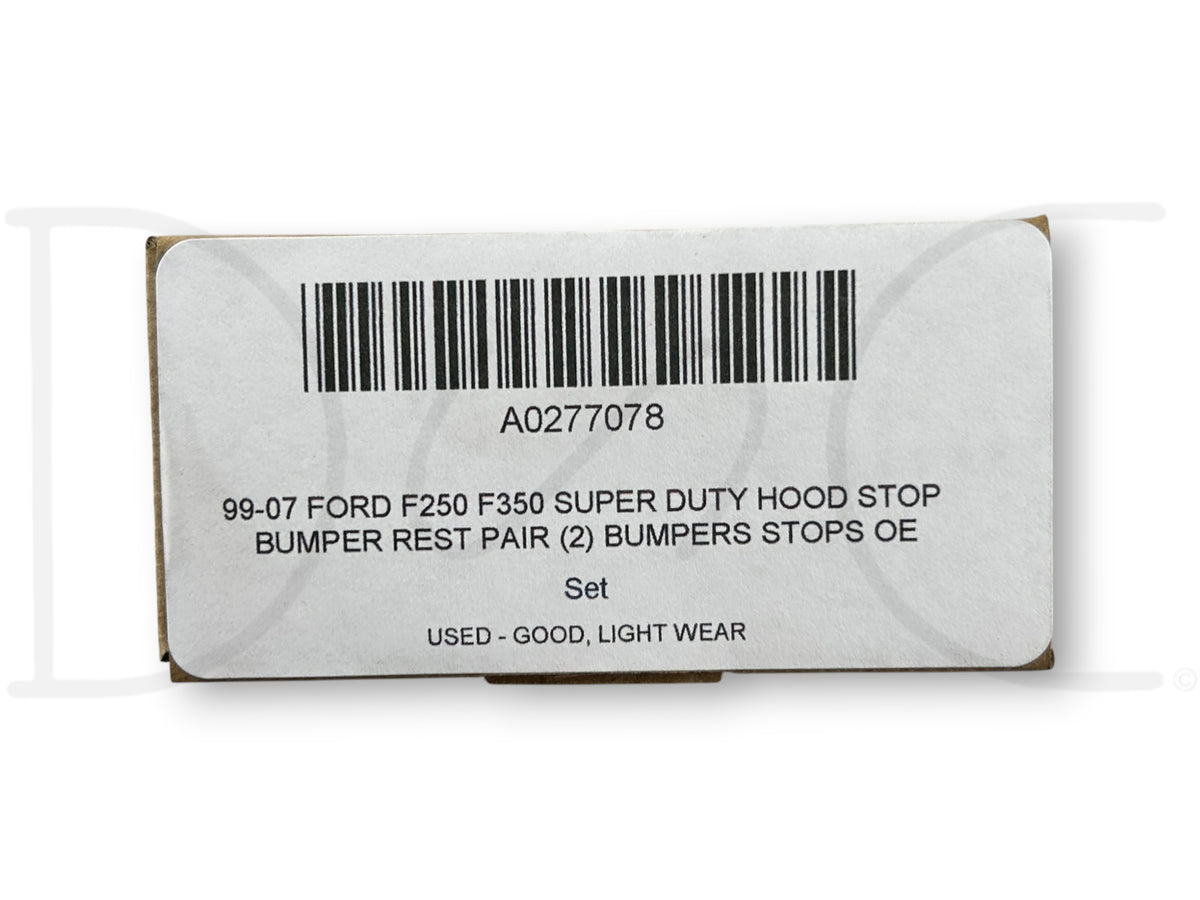 99-07 Ford F250 F350 Super Duty Hood Stop Bumper Rest Pair (2) Bumpers Stops OE