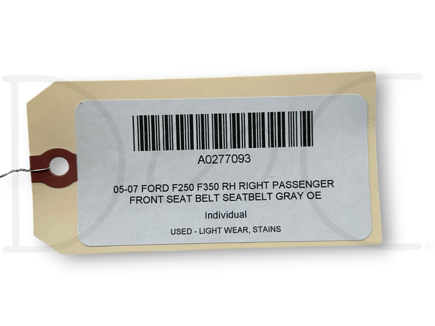 05-07 Ford F250 F350 RH Right Passenger Front Seat Belt Seatbelt Gray OE