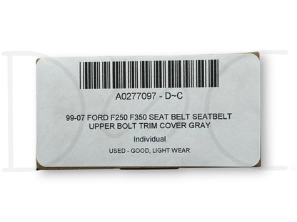 99-07 Ford F250 F350 Seat Belt Seatbelt Upper Bolt Trim Cover Gray