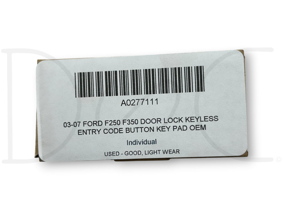 03-07 Ford F250 F350 Door Lock Keyless Entry Code Button Key Pad OEM