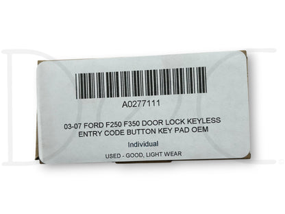 03-07 Ford F250 F350 Door Lock Keyless Entry Code Button Key Pad OEM
