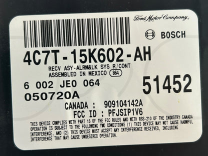 04-07 Ford F250 F350 Anti Theft Keyless Entry Computer Module 4C7T-15K602-Ah