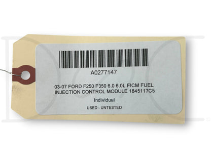 03-07 Ford F250 F350 6.0 6.0L FICM Fuel Injection Control Module 1845117C5