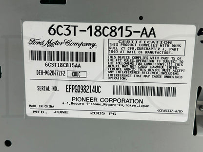 05-07 Ford F250 F350 Factory Radio Head Unit AM/FM 6 CD Disc Changer OEM