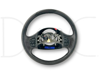 05-07 Ford F250 F350 Lariat Steering Wheel Black Leather W/ Cruise Audio *Blem*