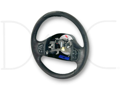 05-07 Ford F250 F350 Lariat Steering Wheel Black Leather W/ Cruise Audio *Blem*
