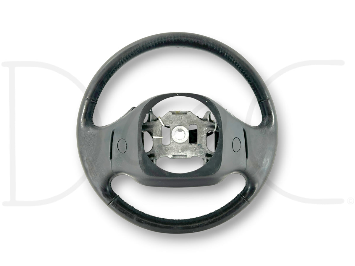 05-07 Ford F250 F350 Lariat Steering Wheel Black Leather W/ Cruise Audio *Blem*