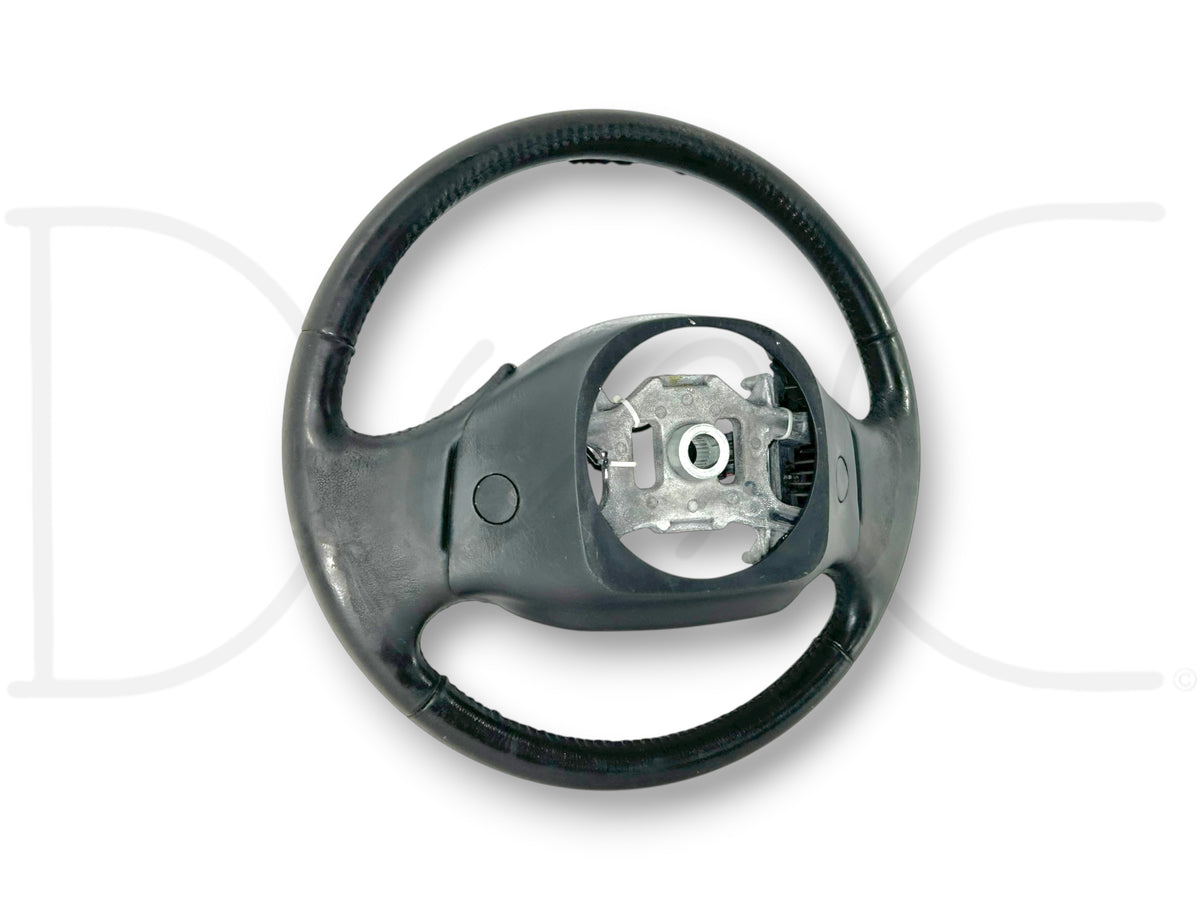 05-07 Ford F250 F350 Lariat Steering Wheel Black Leather W/ Cruise Audio *Blem*