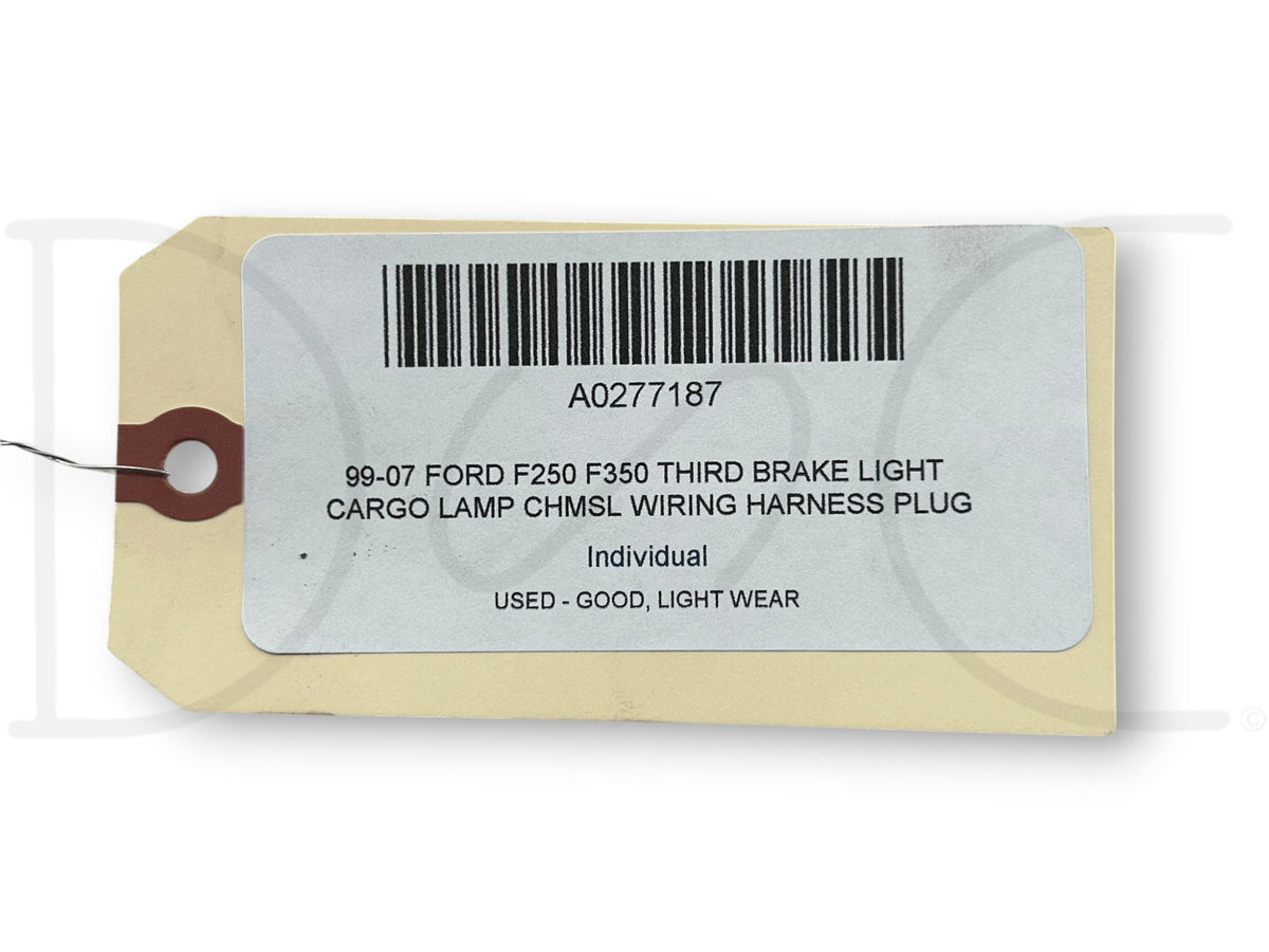 99-07 Ford F250 F350 Third Brake Light Cargo Lamp CHMSL Wiring Harness Plug
