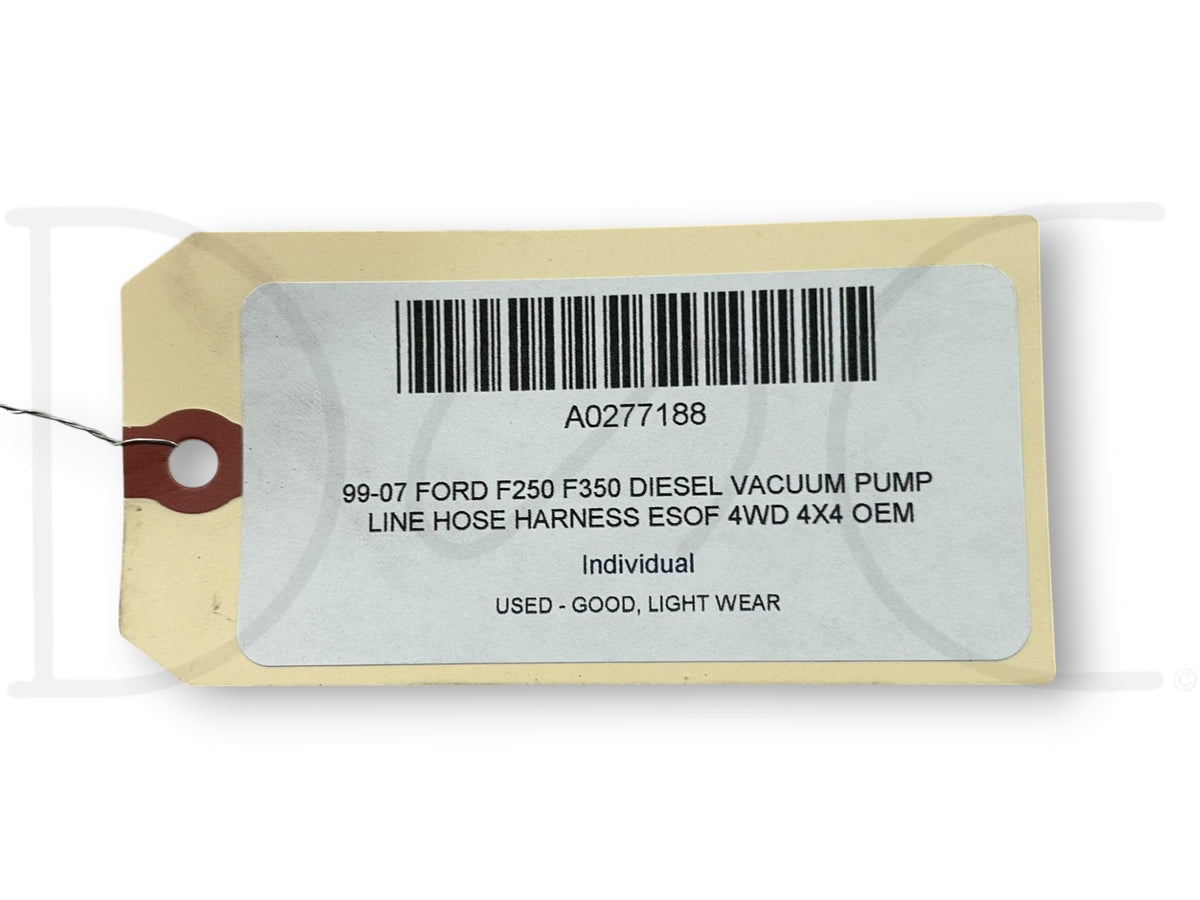 99-07 Ford F250 F350 Diesel Vacuum Pump Line Hose Harness ESOF 4WD 4X4 OEM