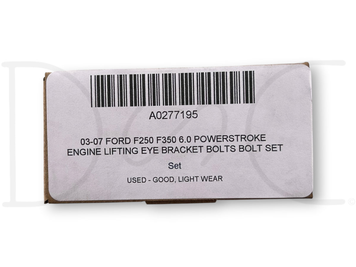 03-07 Ford F250 F350 6.0 Powerstroke Engine Lifting Eye Bracket Bolts Bolt Set