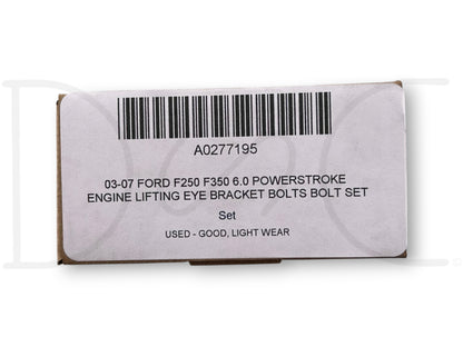 03-07 Ford F250 F350 6.0 Powerstroke Engine Lifting Eye Bracket Bolts Bolt Set