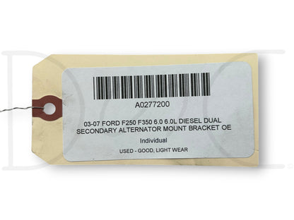 03-07 Ford F250 F350 6.0 6.0L Diesel Dual Secondary Alternator Mount Bracket OE