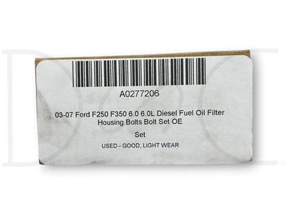 03-07 Ford F250 F350 6.0 6.0L Diesel Fuel Oil Filter Housing Bolts Bolt Set OE