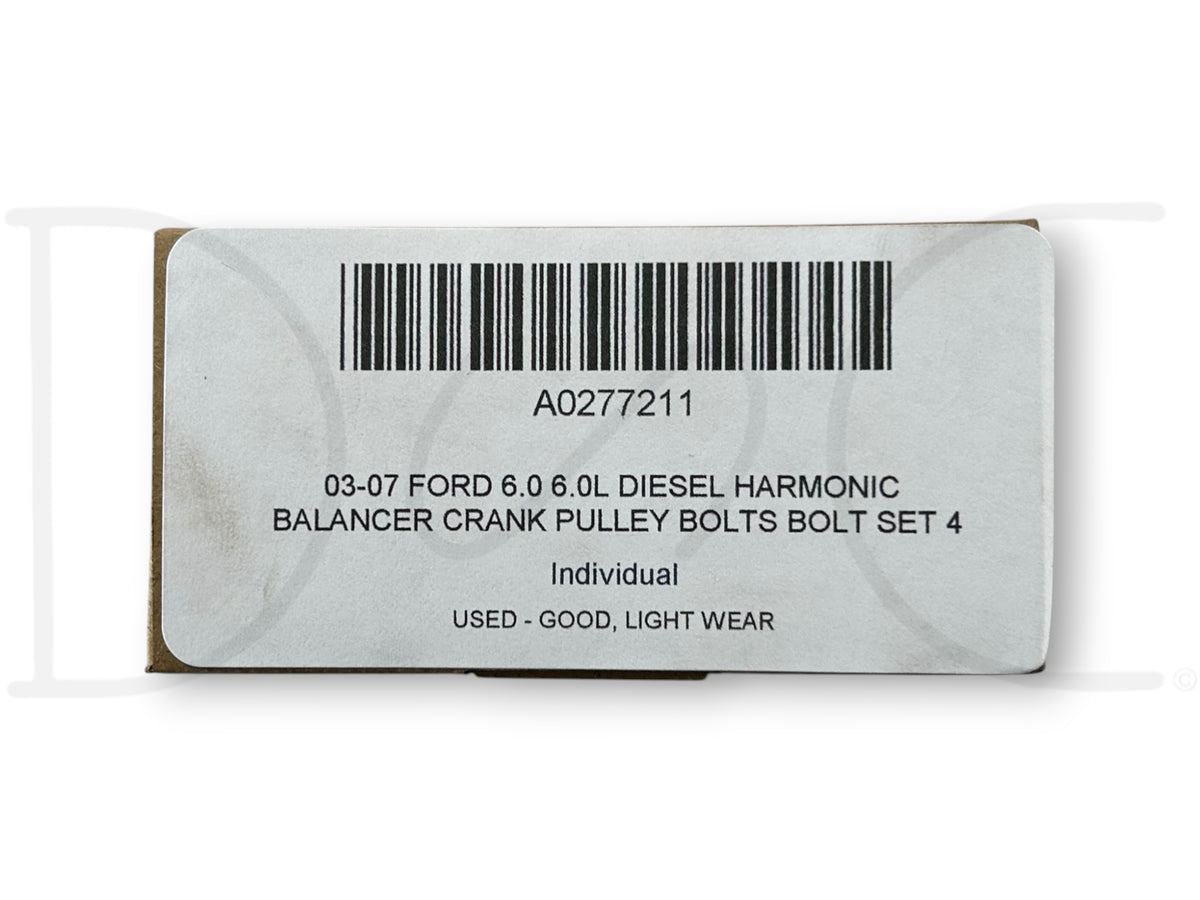 03-07 Ford 6.0 6.0L Diesel Harmonic Balancer Crank Pulley Bolts Bolt Set 4