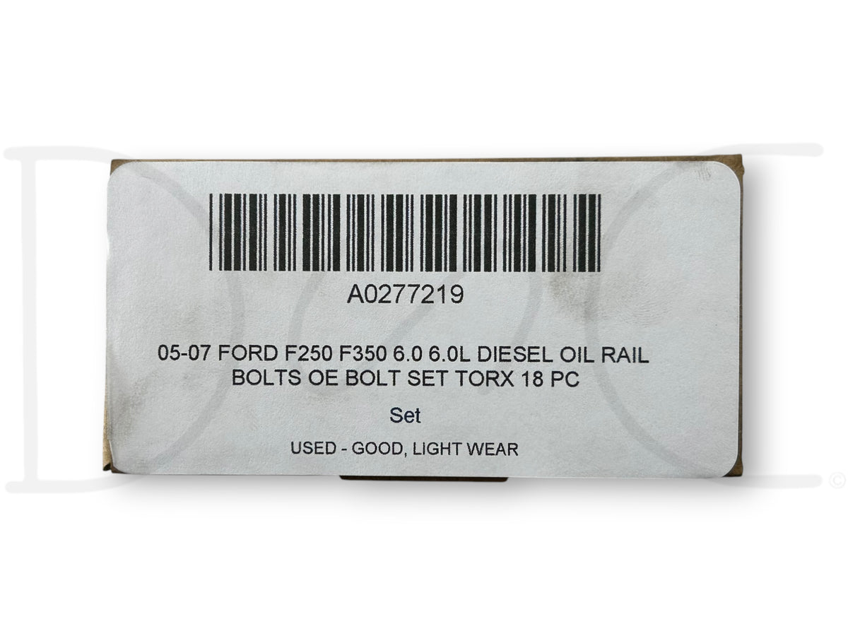 05-07 Ford F250 F350 6.0 6.0L Diesel Oil Rail Bolts OE Bolt Set Torx 18 Pc