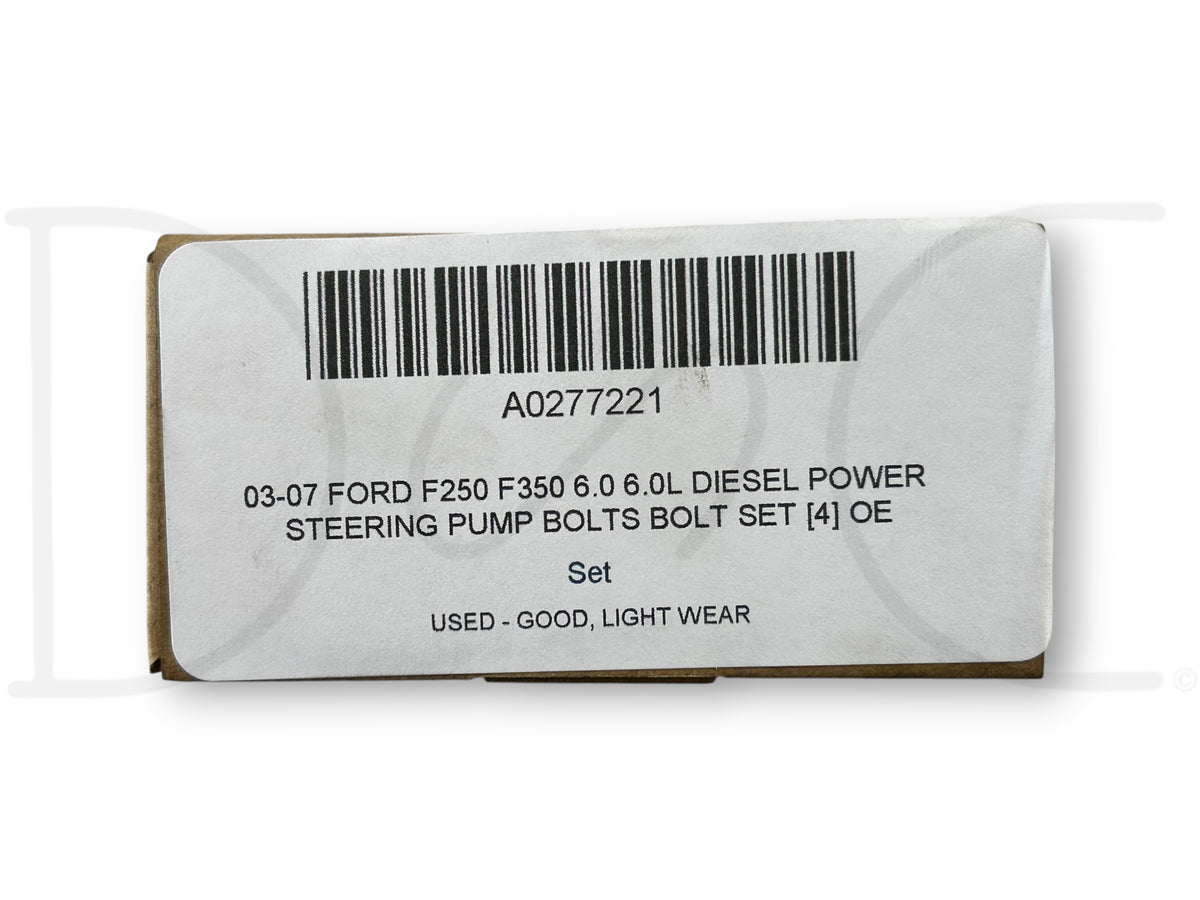 03-07 Ford F250 F350 6.0 6.0L Diesel Power Steering Pump Bolts Bolt Set [4] OE