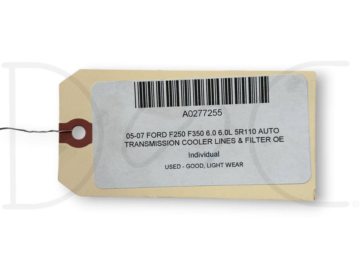 05-07 Ford F250 F350 6.0 6.0L 5R110 Auto Transmission Cooler Lines & Filter OE