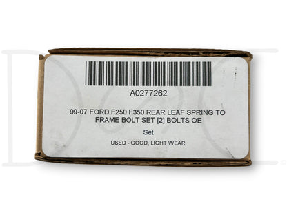 99-07 Ford F250 F350 Rear Leaf Spring To Frame Bolt Set [2] Bolts OE