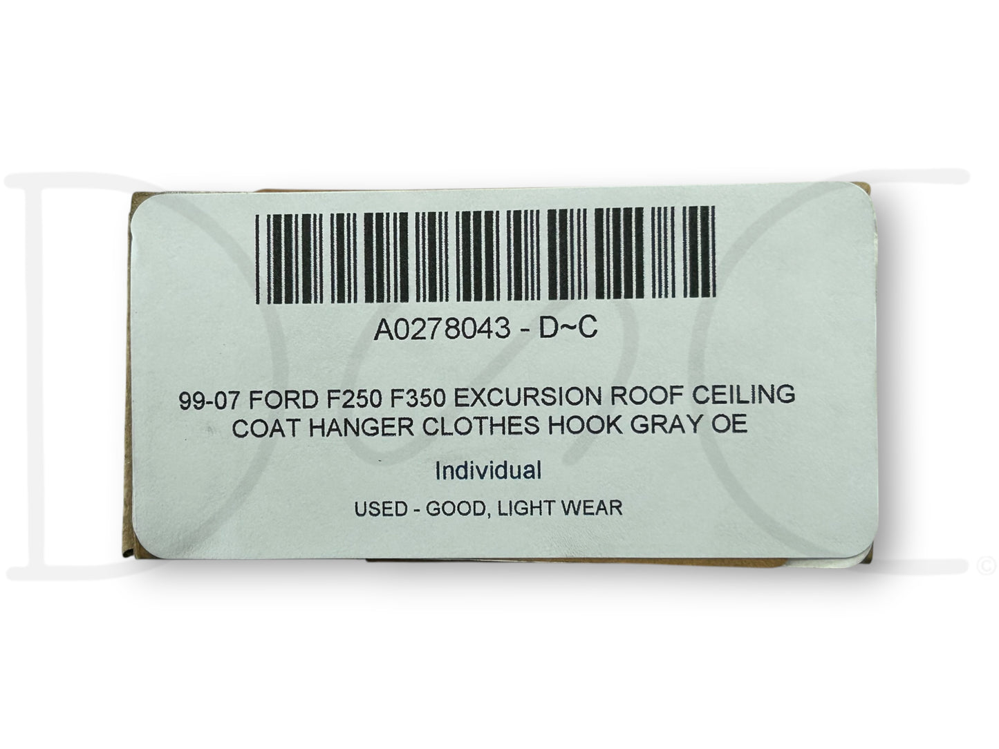 99-07 Ford F250 F350 Excursion Roof Ceiling Coat Hanger Clothes Hook Gray OE