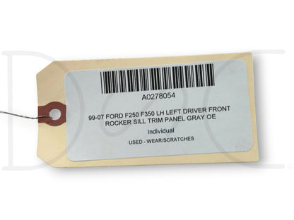 99-07 Ford F250 F350 LH Left Driver Front Rocker Sill Trim Panel Gray OE