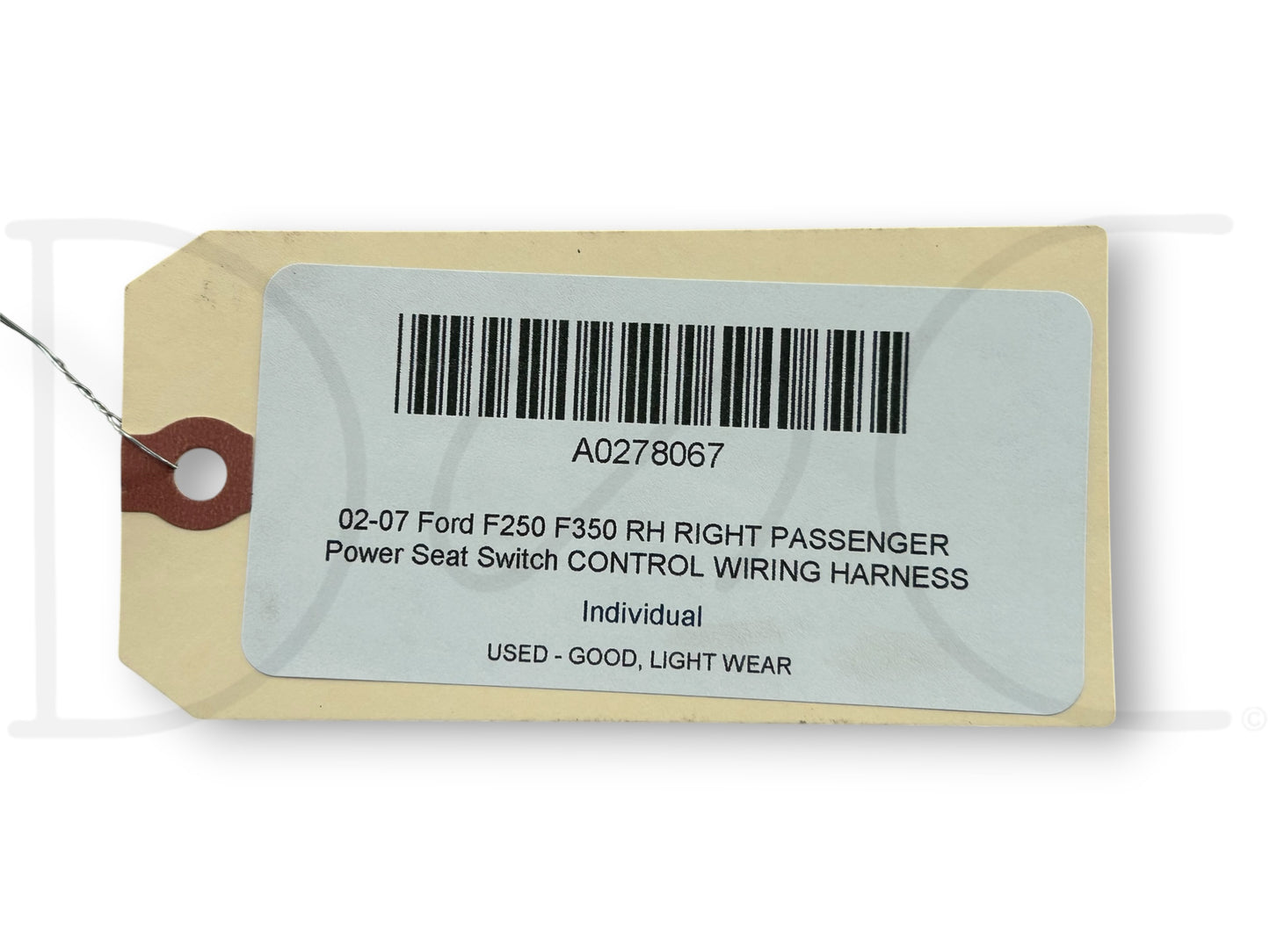 02-07 Ford F250 F350 RH Right Passenger Power Seat Switch Control Wiring Harness