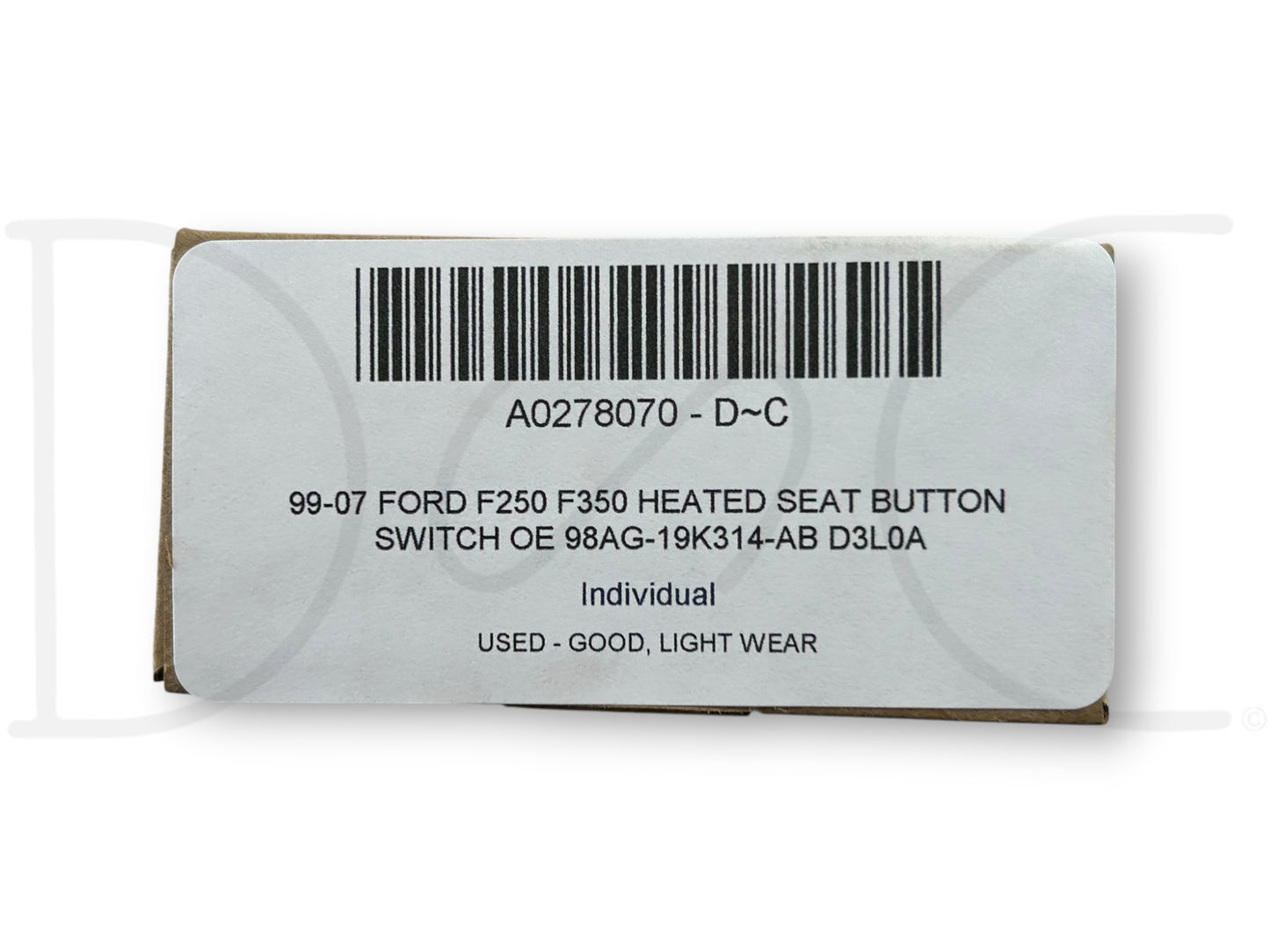 99-07 Ford F250 F350 Heated Seat Button Switch OE 98Ag-19K314-AB D3L0A