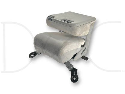 99-00 Ford F250 F350 Front Center Console Jump Seat Gray Cloth OEM