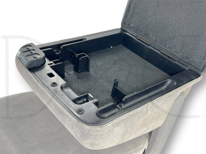 99-00 Ford F250 F350 Front Center Console Jump Seat Gray Cloth OEM