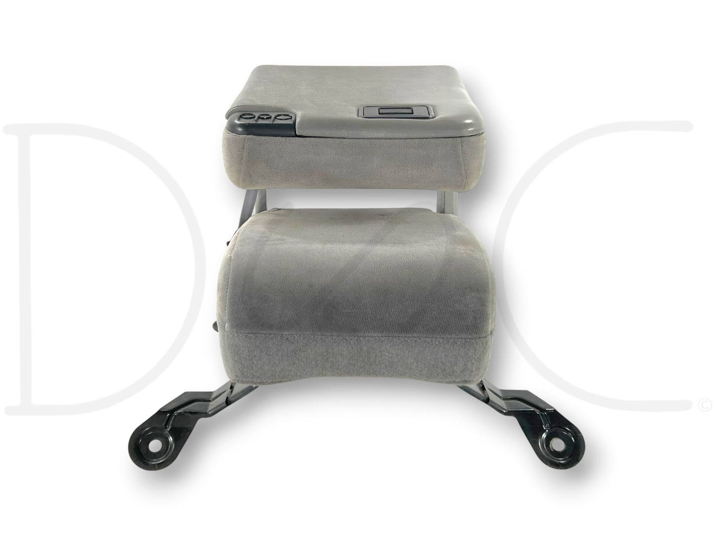 99-00 Ford F250 F350 Front Center Console Jump Seat Gray Cloth OEM