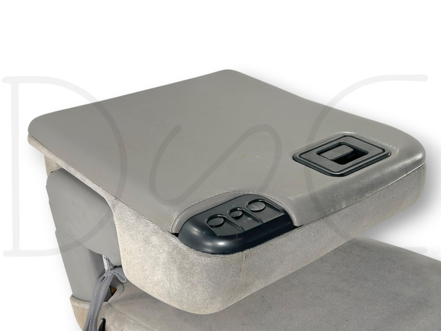 99-00 Ford F250 F350 Front Center Console Jump Seat Gray Cloth OEM